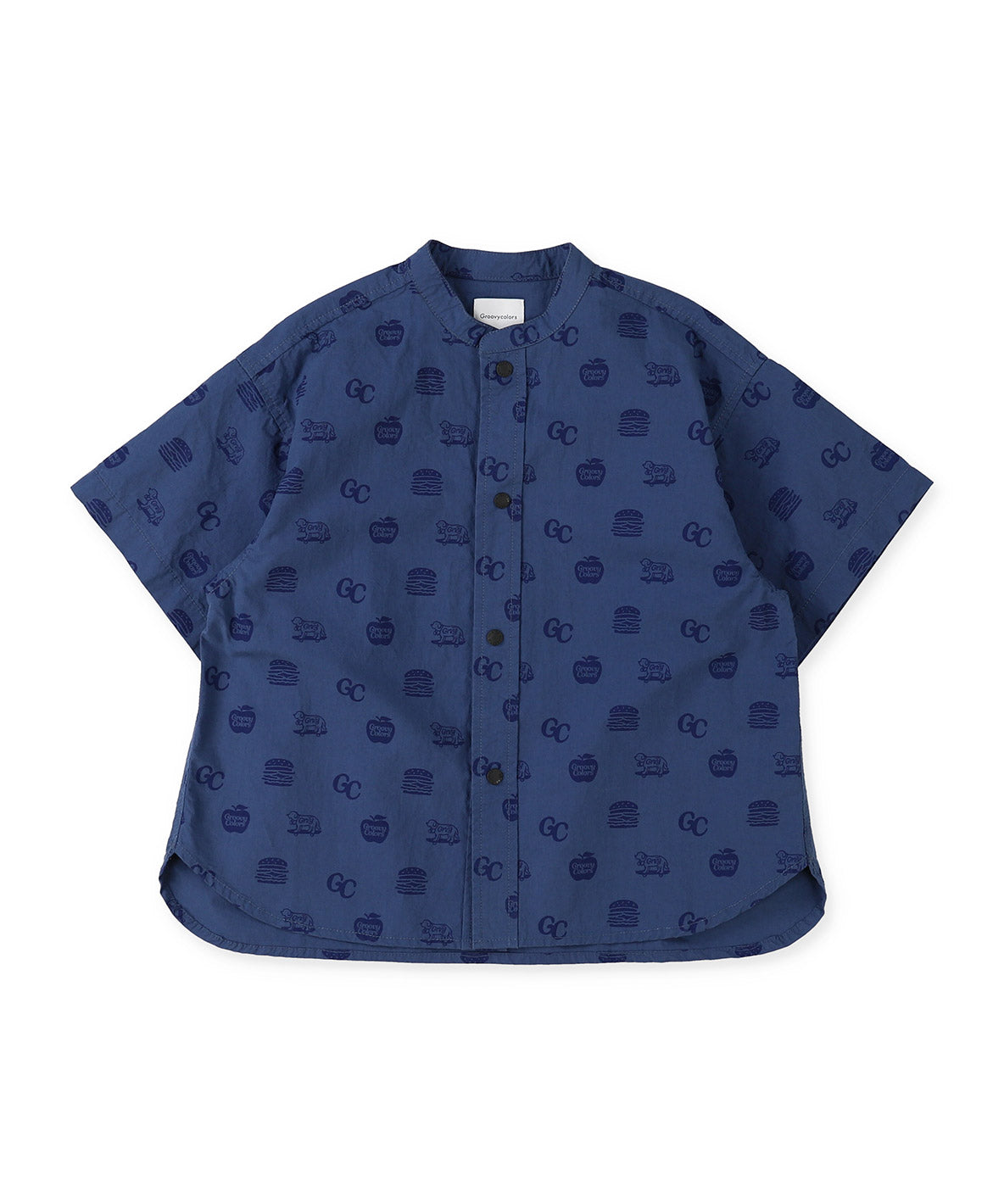 GC Patterned Band Collar Shirt
