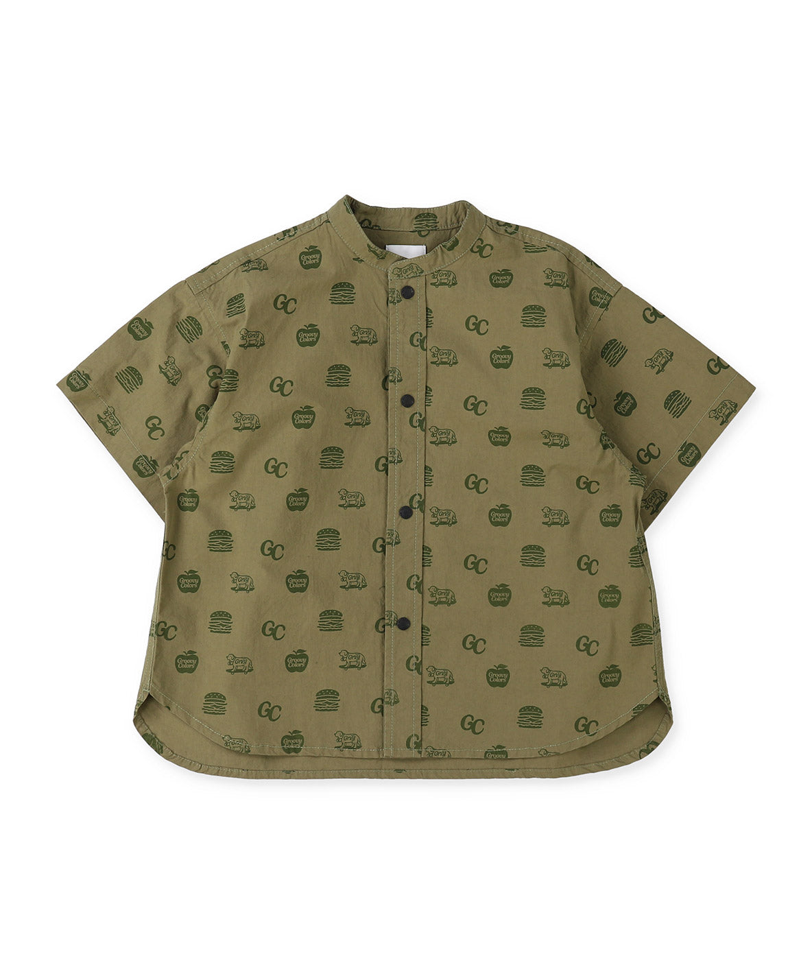GC Patterned Band Collar Shirt