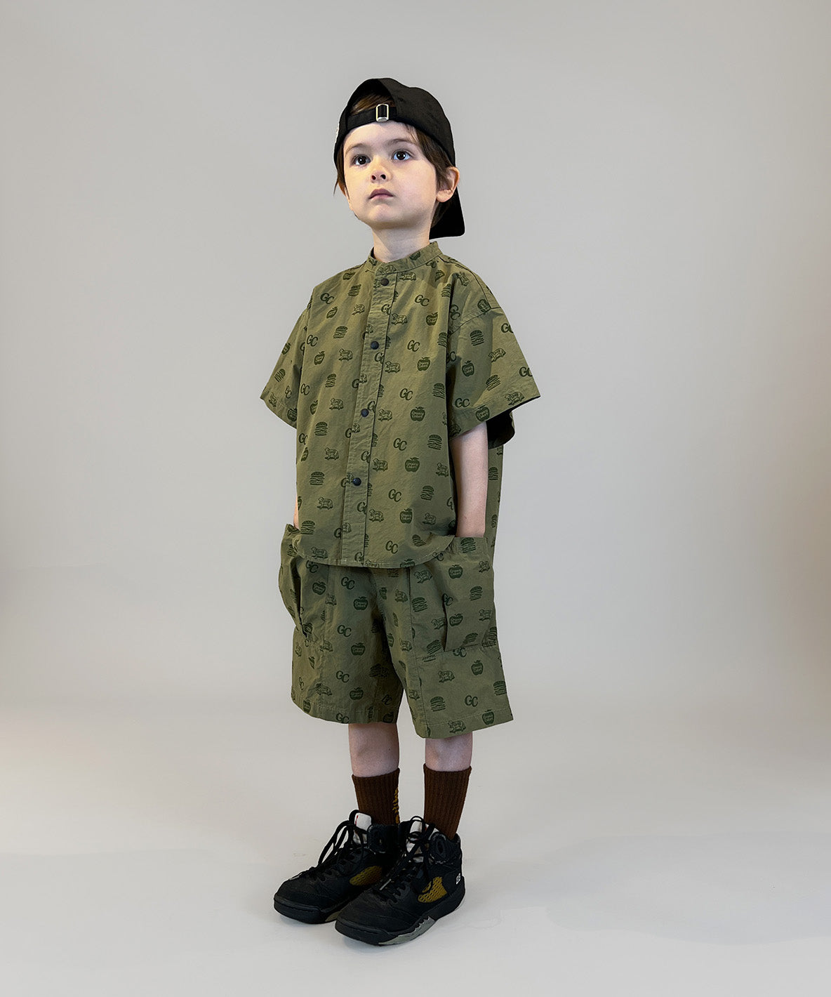 GC Patterned Side Pocket Shorts