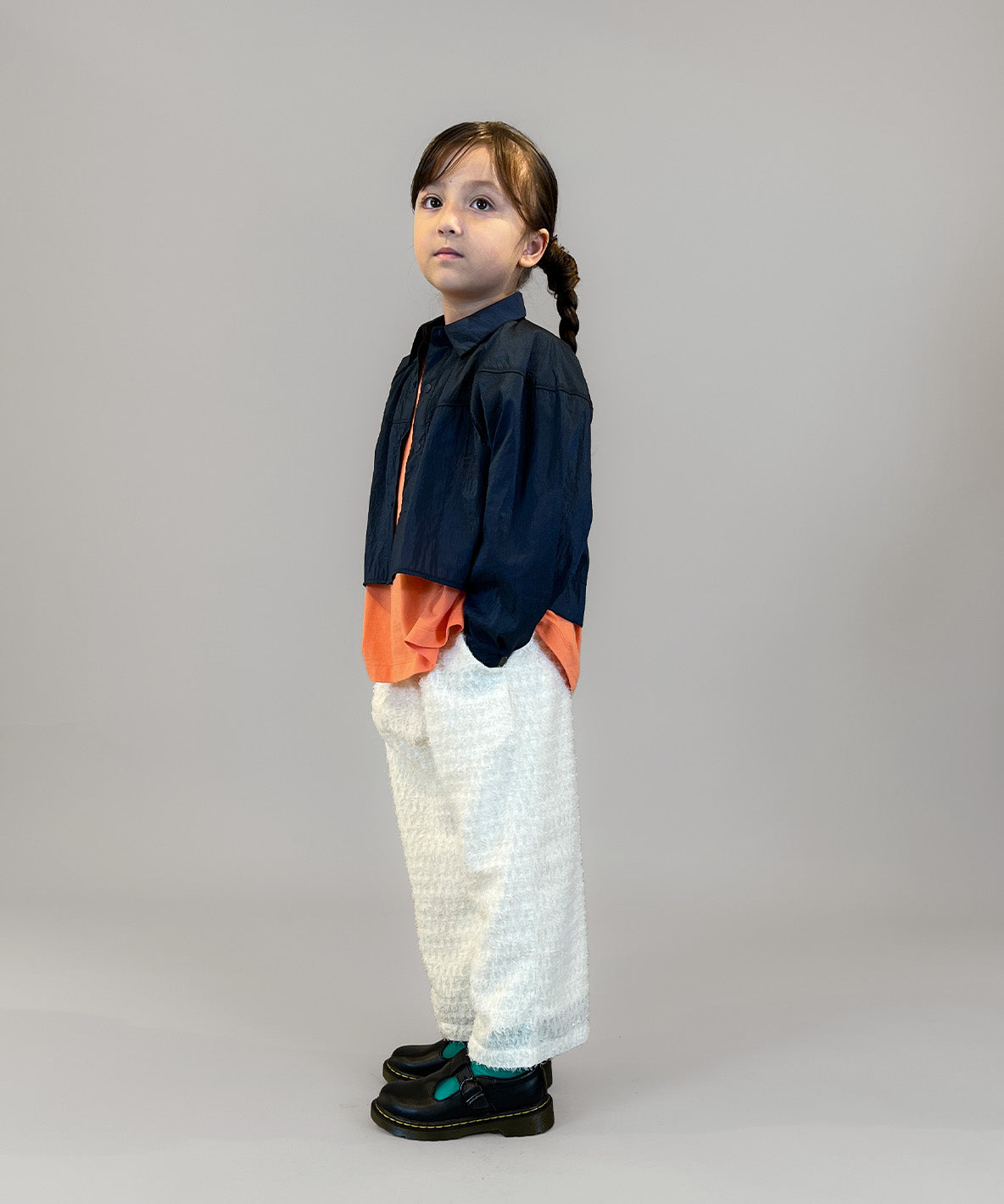 Sheer Shaggy Jacquard Long Pants