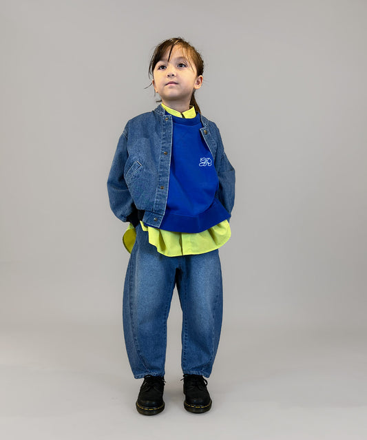 8oz Denim Barrel Leg Long Pants