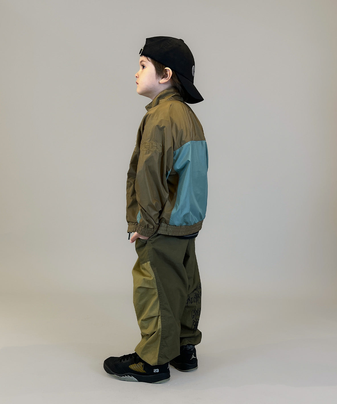 Compact Weather Cloth 2tone Long Pants