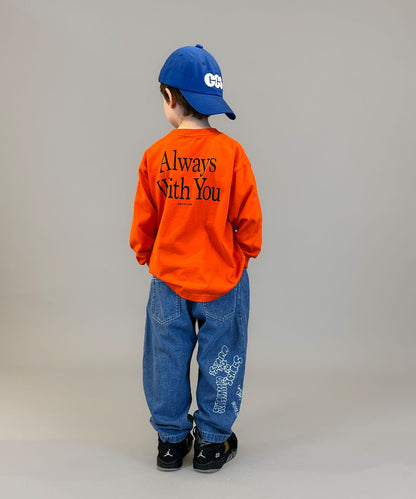 8oz Denim Graffiti Ballooned Long Pants