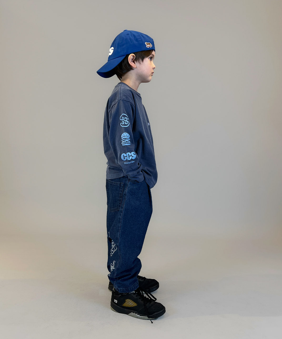 8oz Denim Graffiti Ballooned Long Pants