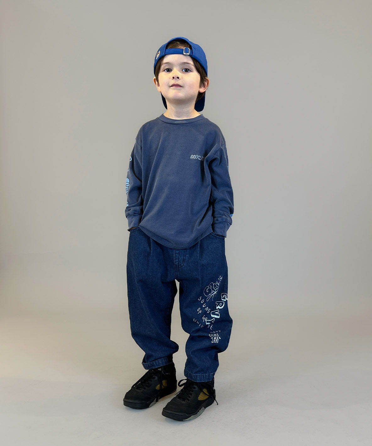 8oz Denim Graffiti Ballooned Long Pants