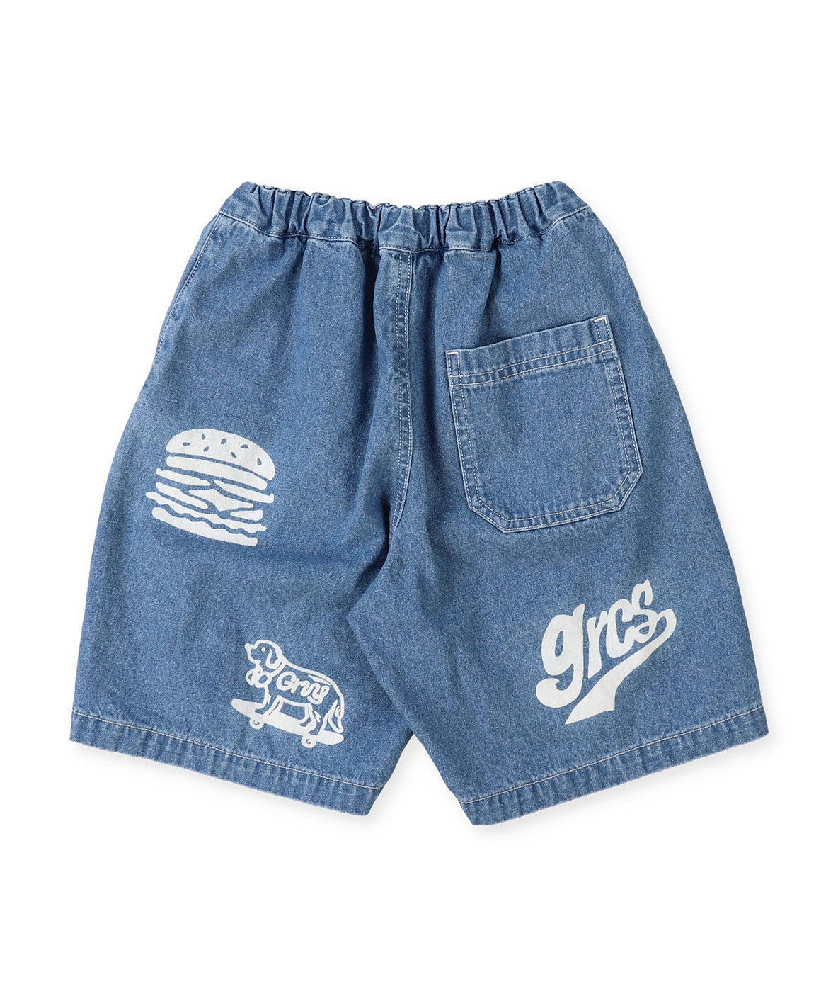 8oz Denim Graffiti Twisted Shorts
