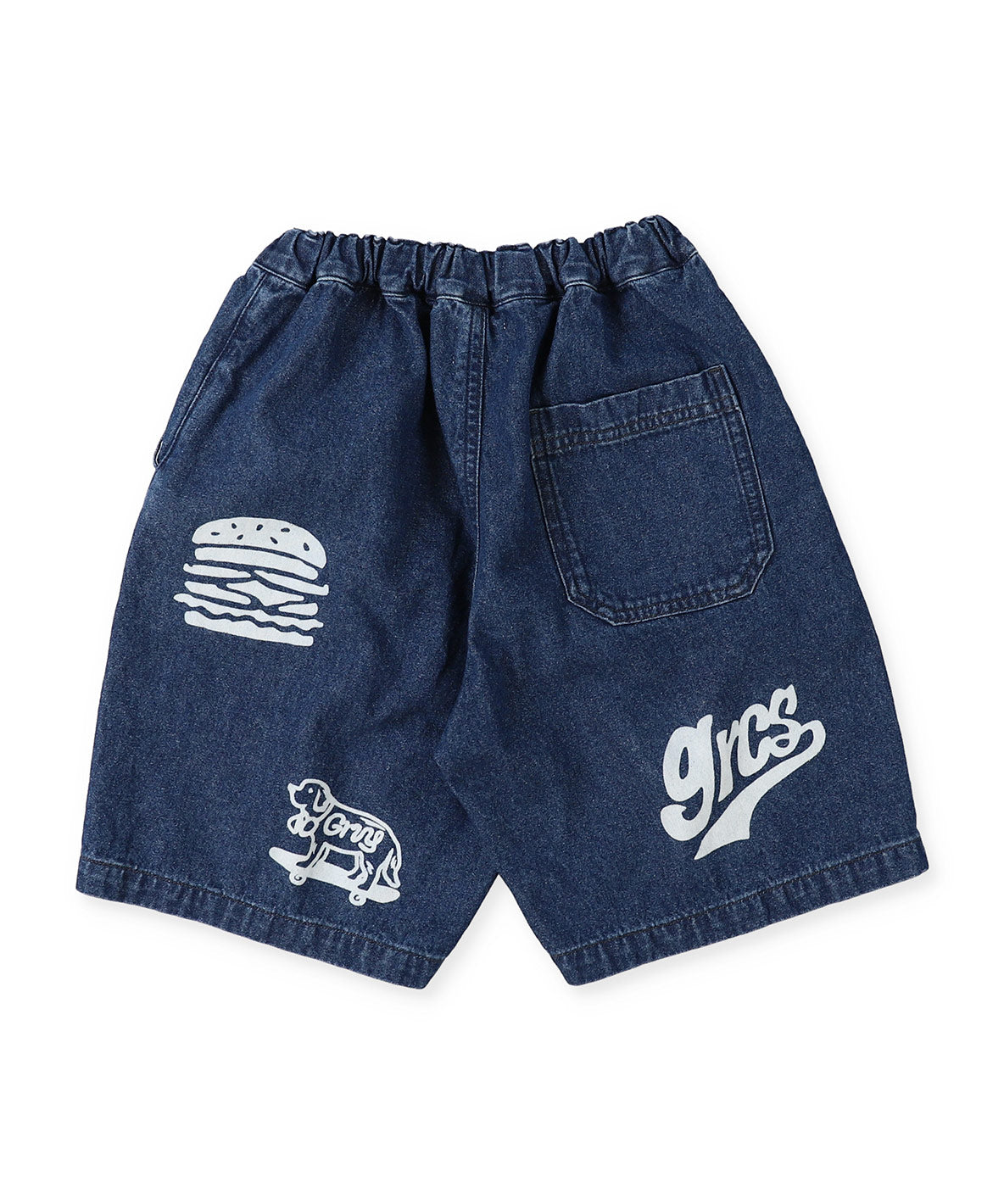 8oz Denim Graffiti Twisted Shorts