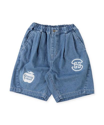 8oz Denim Graffiti Twisted Shorts