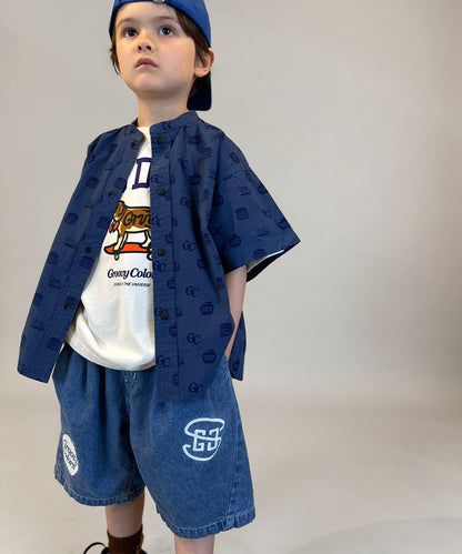 8oz Denim Graffiti Twisted Shorts