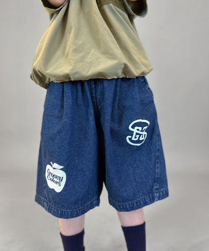 8oz Denim Graffiti Twisted Shorts