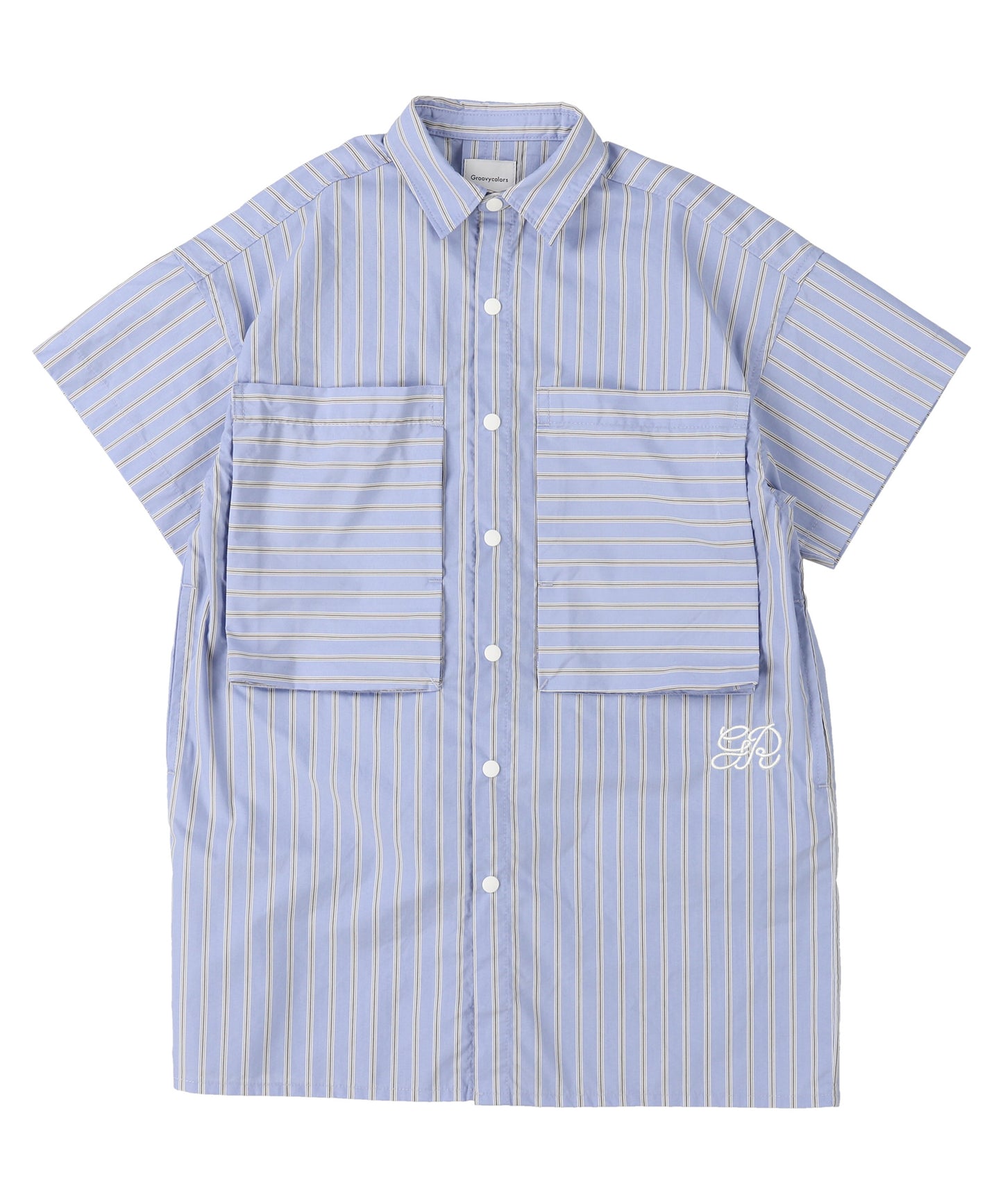 Striped Knee Length Shirt Dress