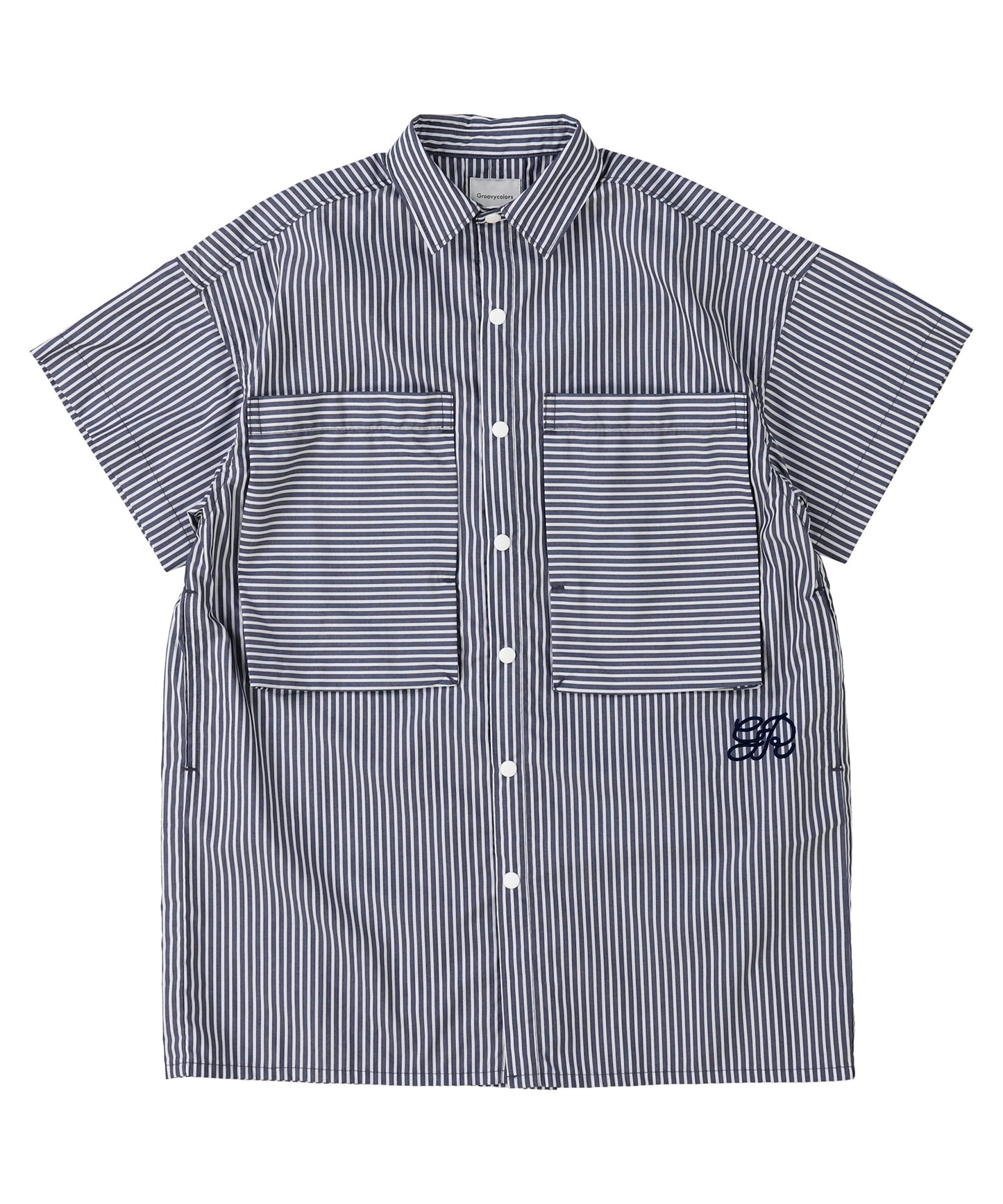 Striped Knee Length Shirt Dress