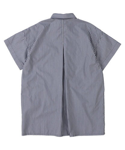 Striped Knee Length Shirt Dress