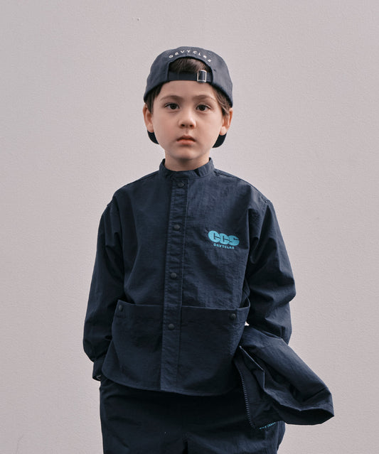 Light shell Taffeta Bandcollar Shirt