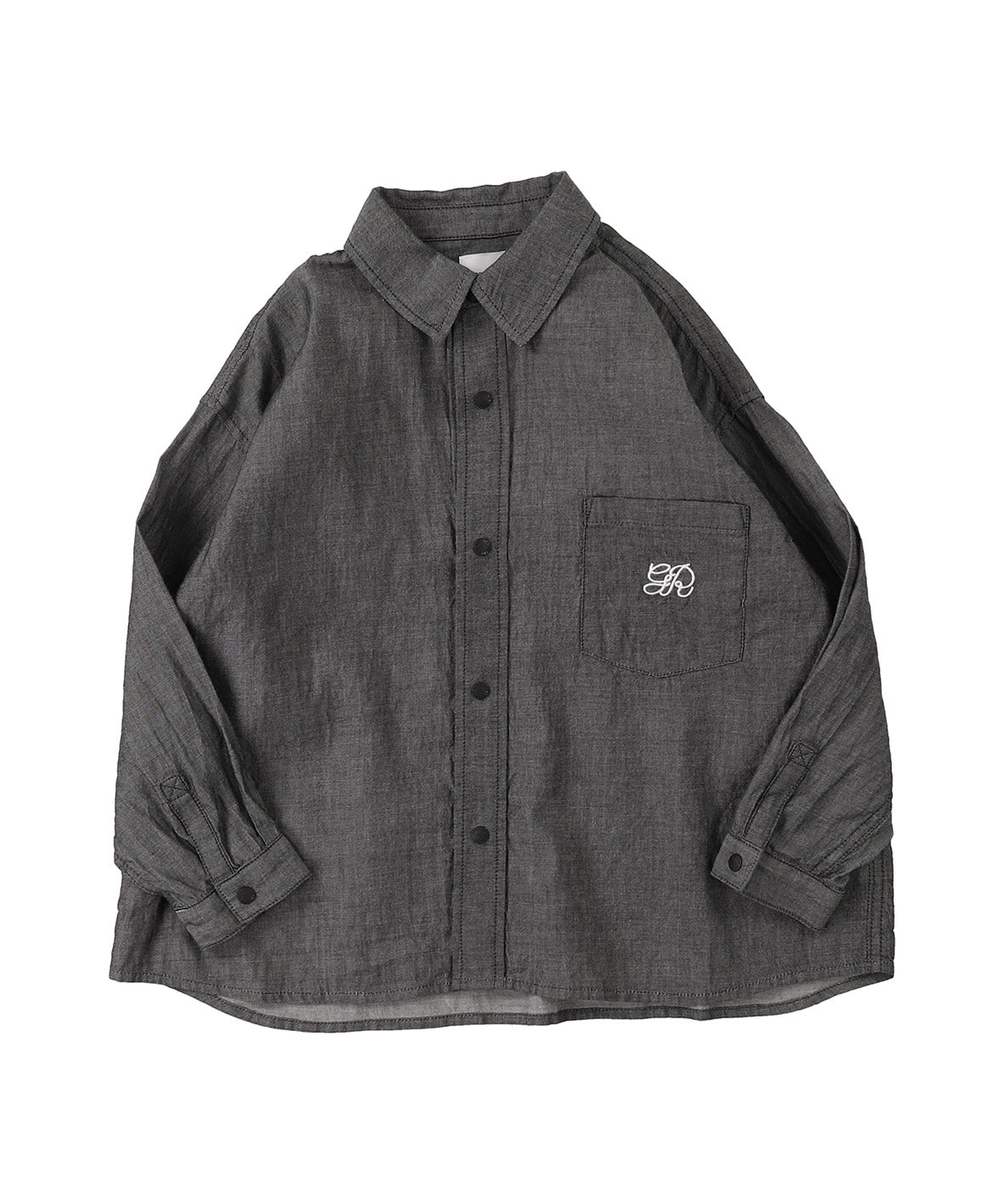 Indigo Sheer Denim Wide Shirt