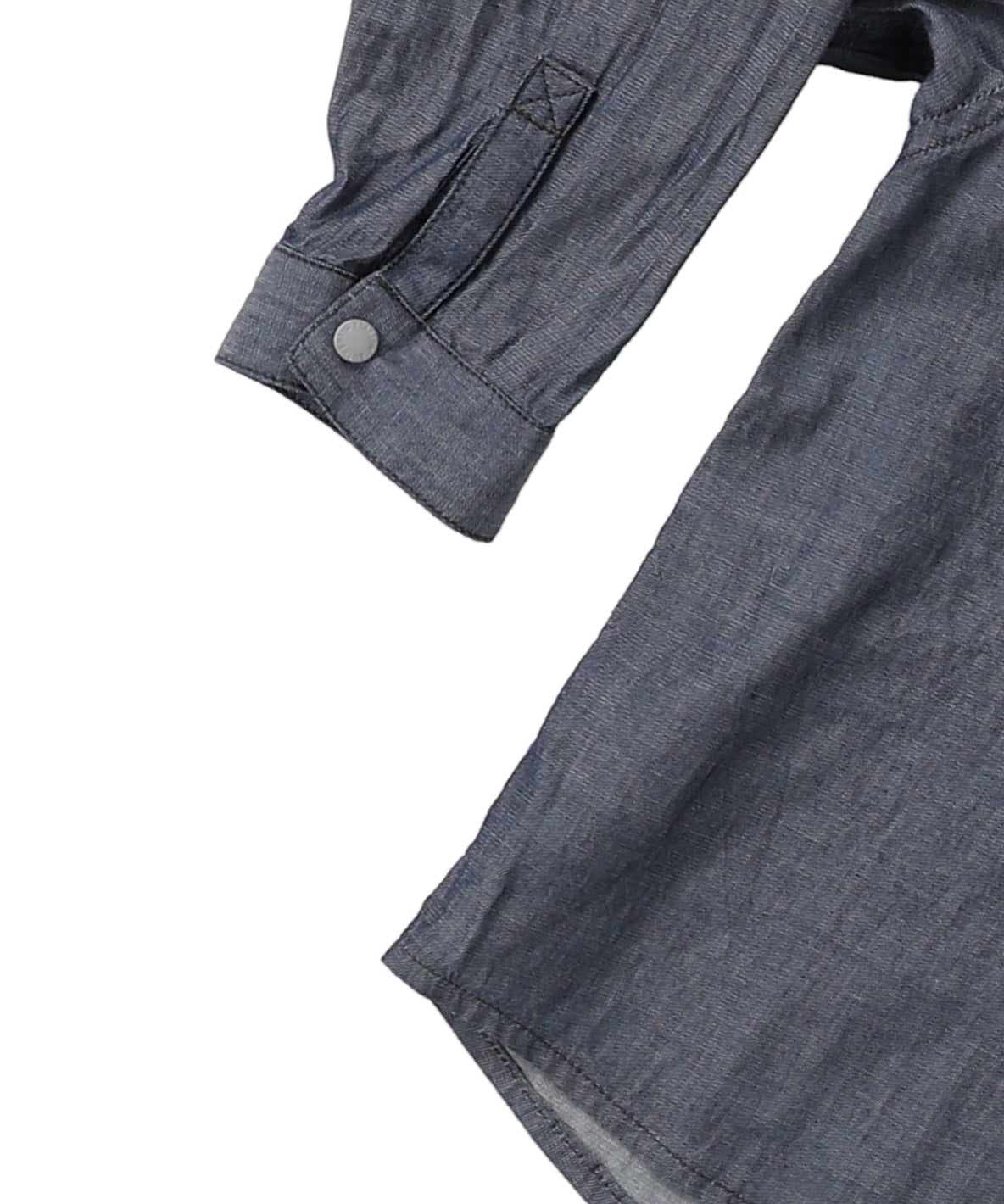 Indigo Sheer Denim Wide Shirt