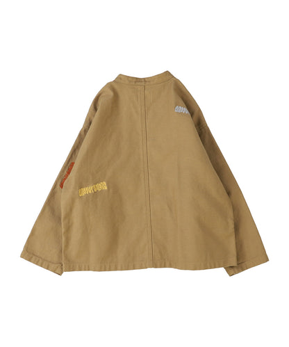 Back Satin Graffiti Bandcollar Jacket
