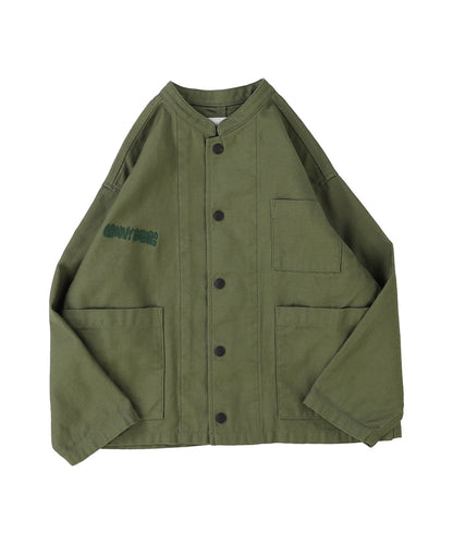 Back Satin Graffiti Bandcollar Jacket