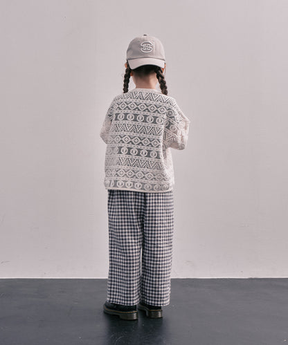 Cotton Dobby Ombre Plaid Pants