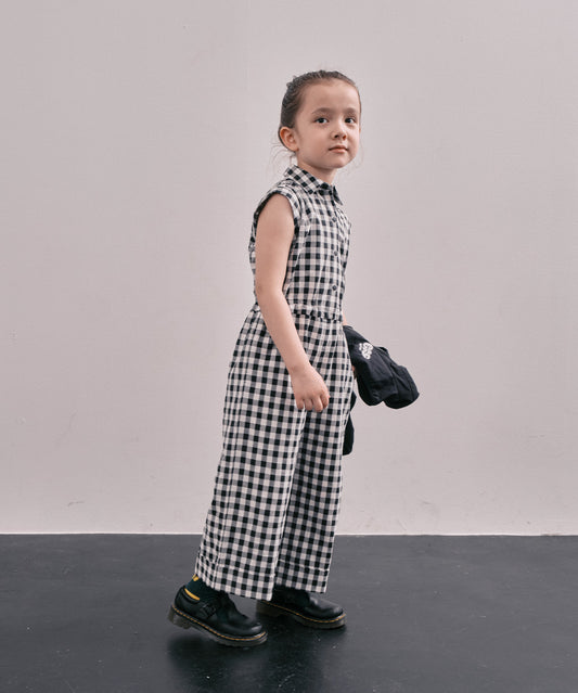 Gingham Check Overalls