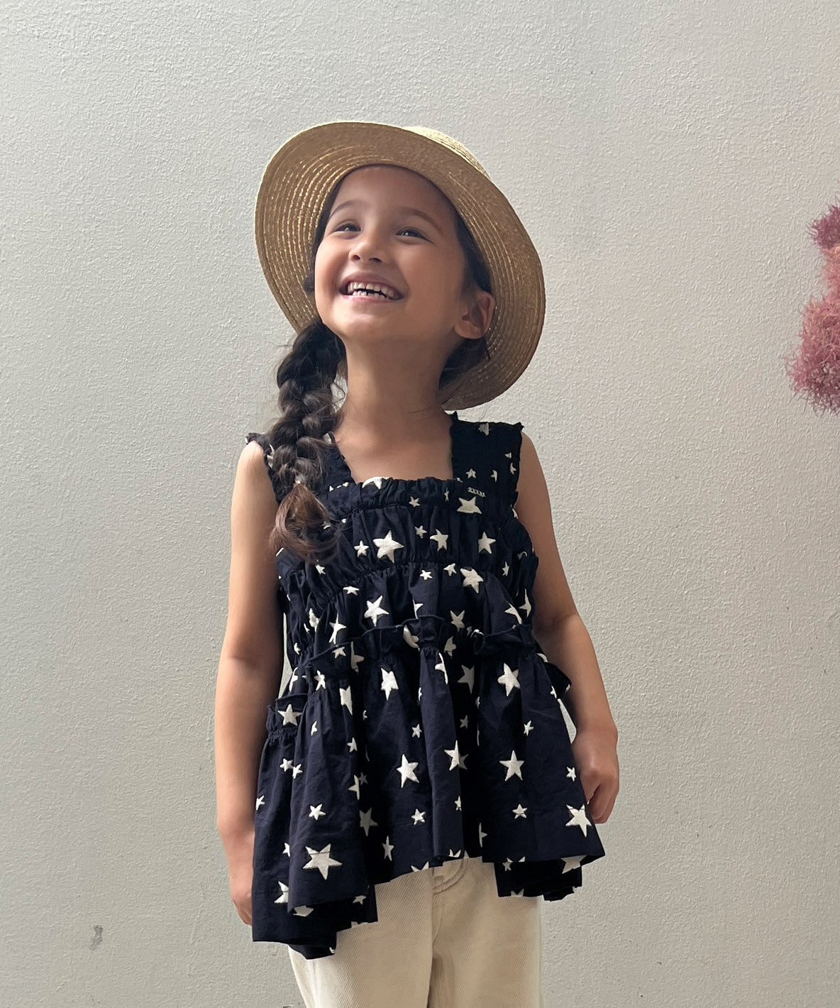 Star Jacquard Frilly Camisole