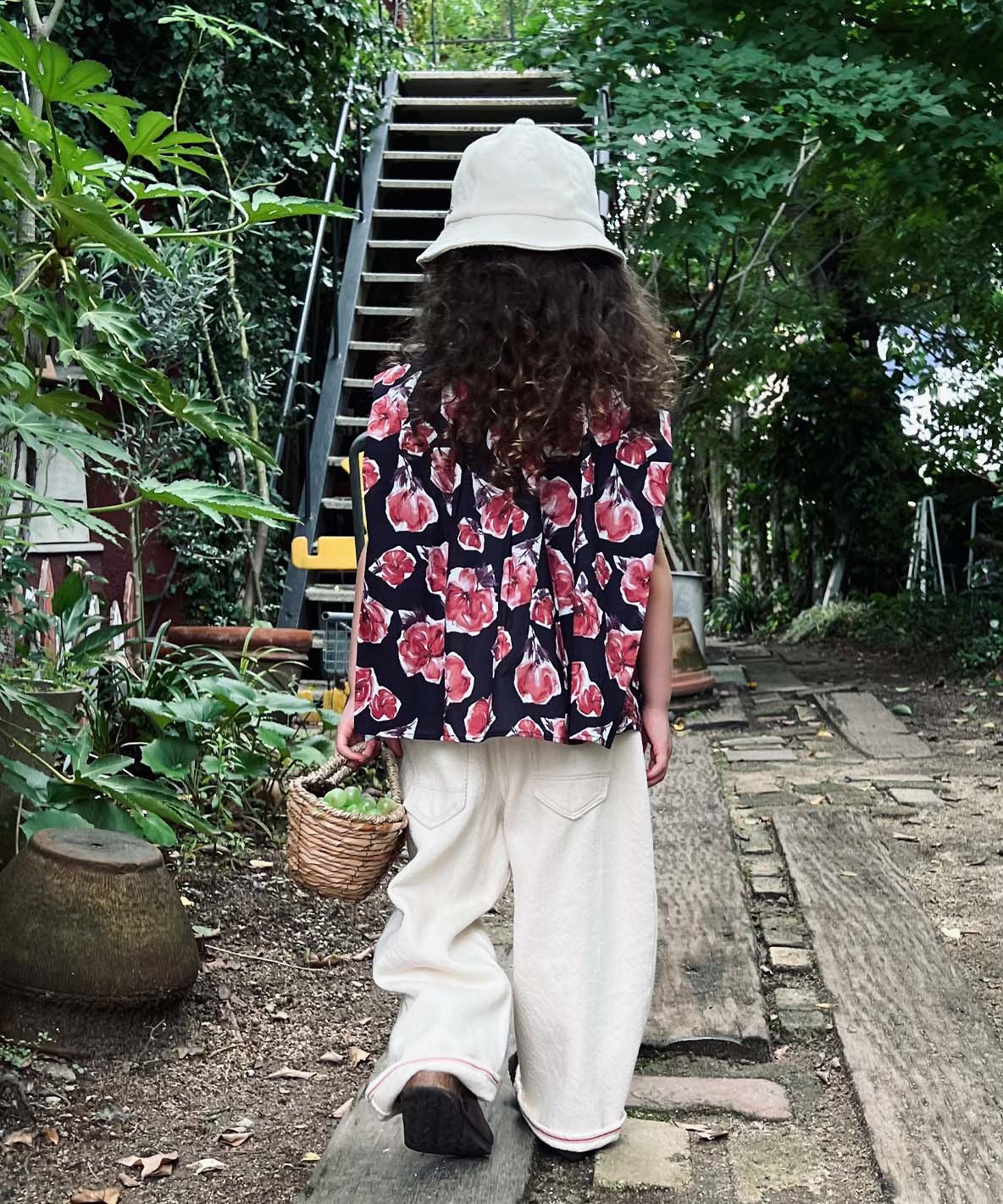 Flower Printed Gathered Pullover