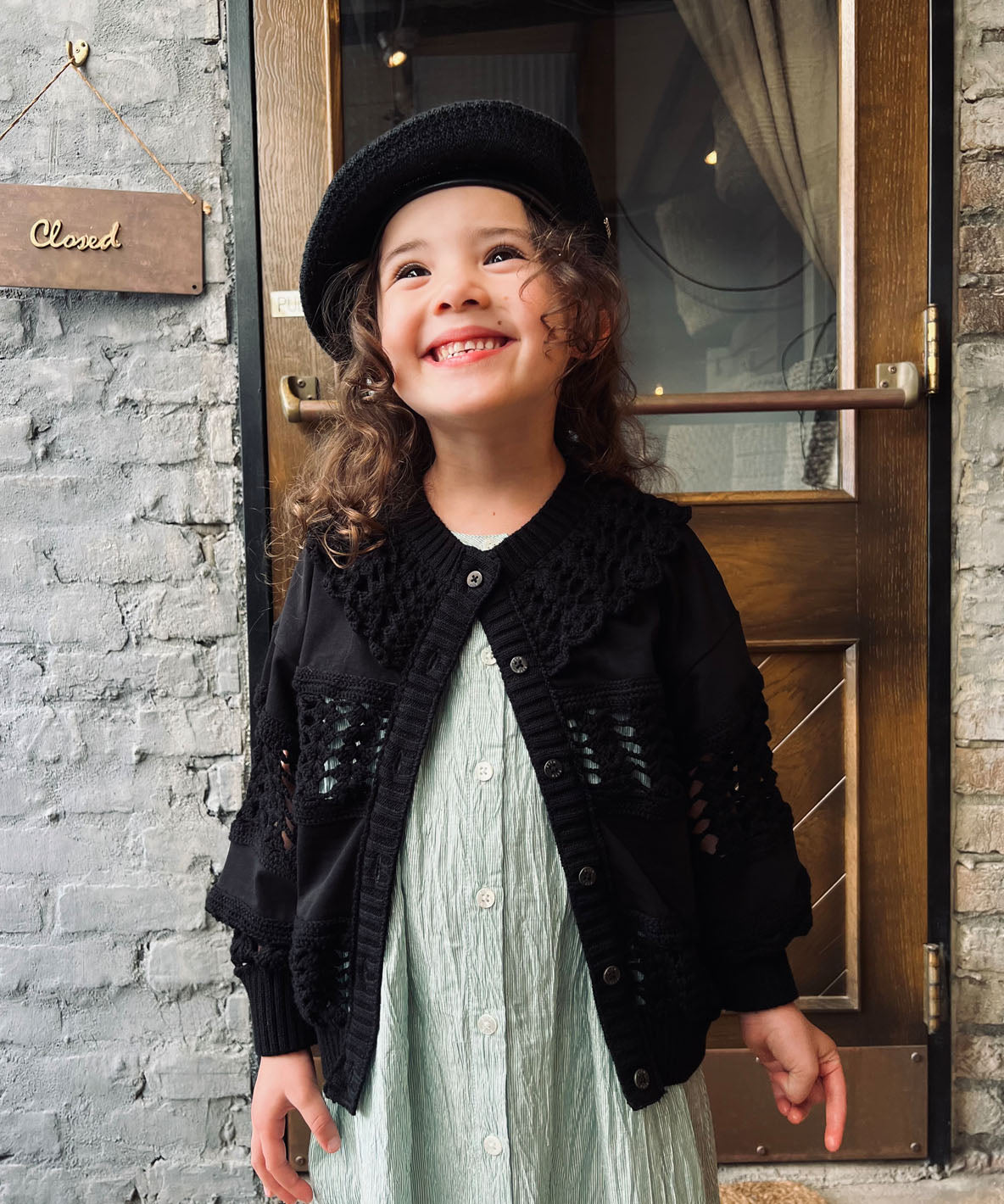 Smooth Cotton Jersey and Knitted L/S Cardigan