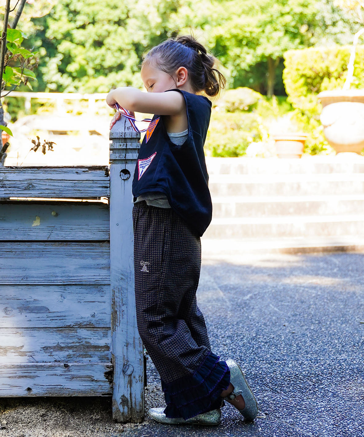 Waffle Gingham Plaid Pants