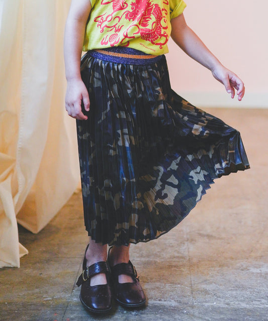 Camouflage Pleated Skirt